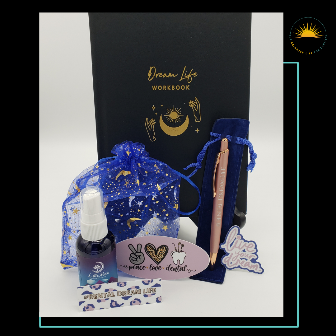 Dental Dream Life Gift: Includes a Dream Life journal with custom pen, sleep aromatherapy spray and stickers